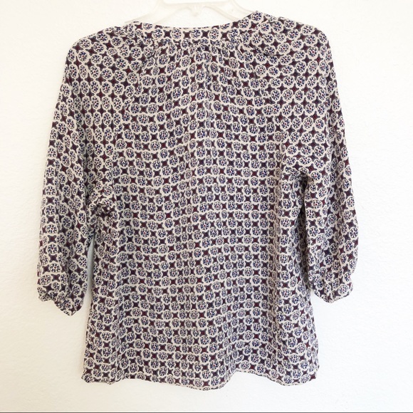 Joie Modele Addie B Print Silk Popover Blouse - Picture 7 of 7